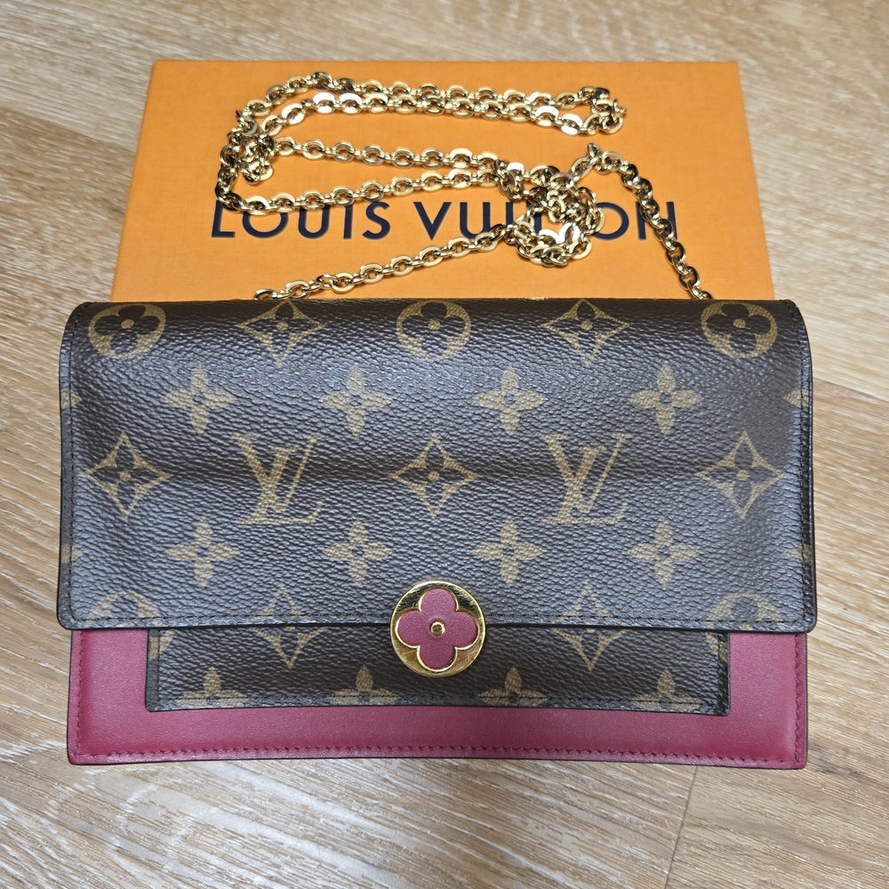 Louis Vuitton Monogram Canvas Clutch - Brown and Pink